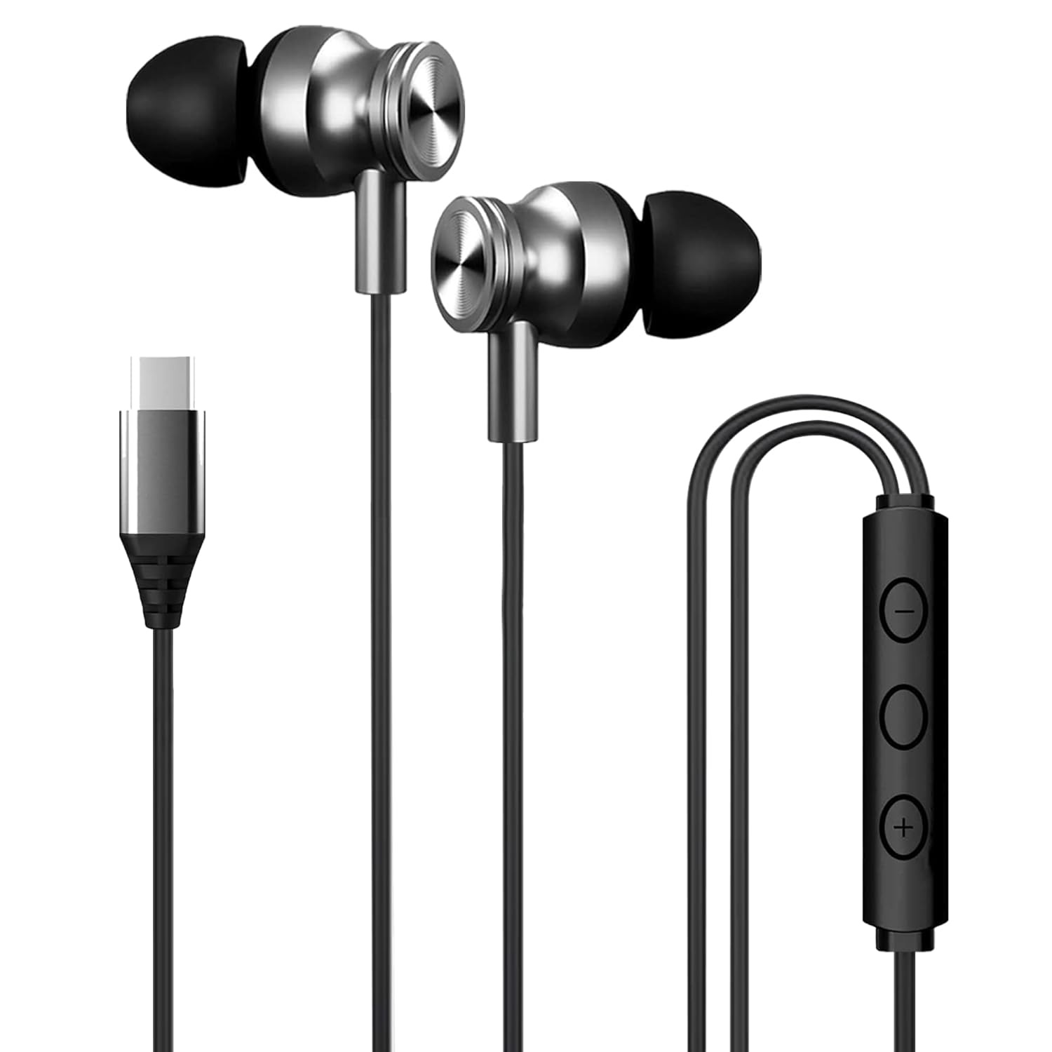 Kratos C Type Earphones Wired Metallic c pin Earphones